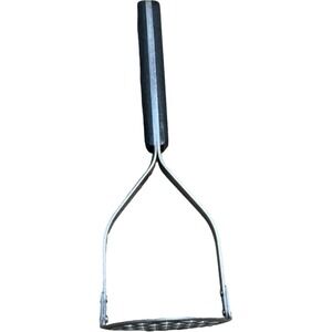 Flint Potato Masher Kitchen Tool OS Silver Good Vintage Stainless Steel USA